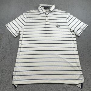 RLX Ralph Lauren Polo Shirt Mens Medium Stripe Medinah Country Club Golf Classic